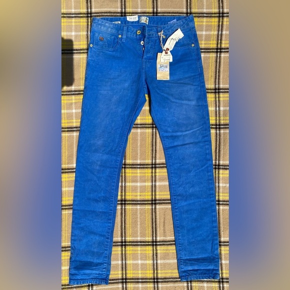 Scotch & Soda Other - NWT Scotch & Soda Ralston Slim Fit Dyed Blue Button Fly Denim